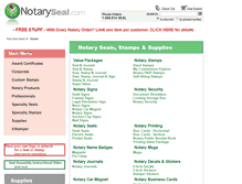 Tablet Screenshot of notaryseal.com